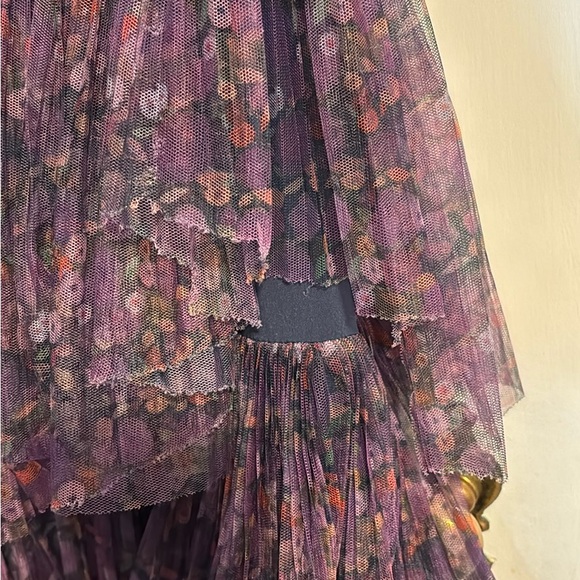 Hutch Purple One Shoulder Ruched Gown sz 14 - Picture 7 of 7